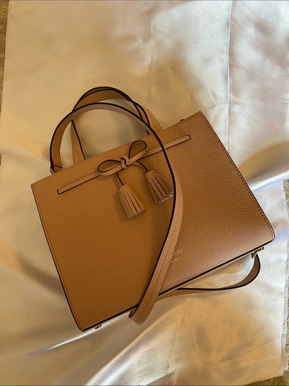 kate spade Dusty Blush Pink Pebbled Leather Top-Handle Satchel